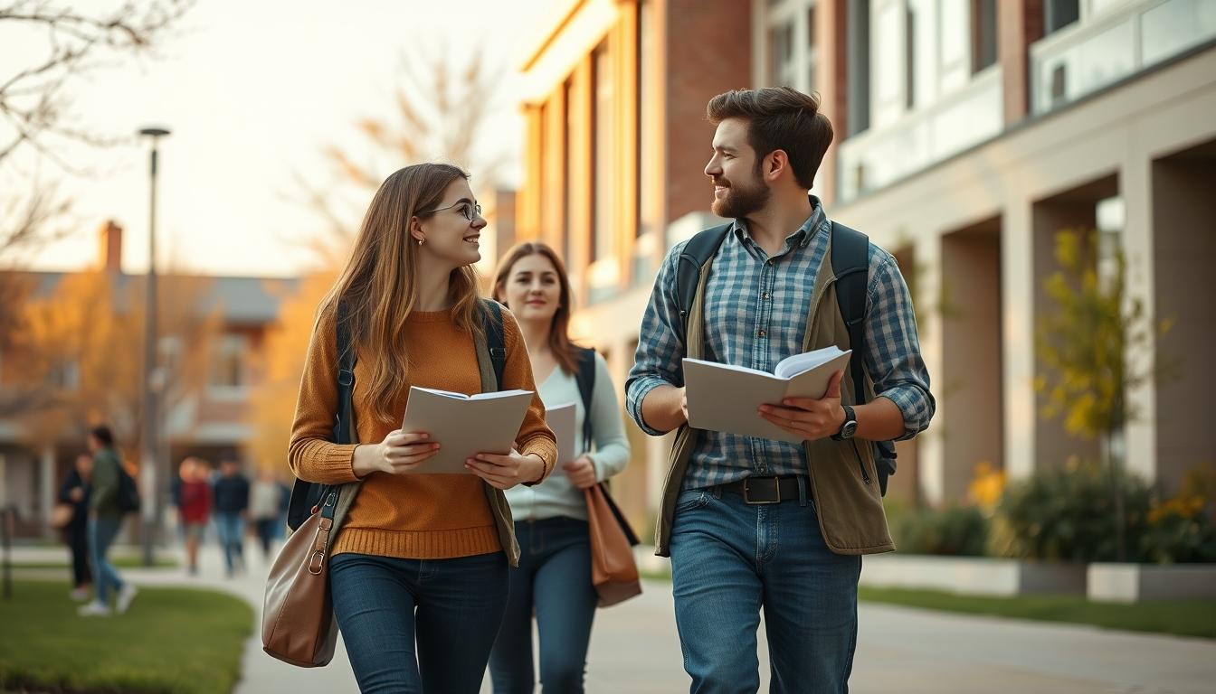 Student using learning strategies while studying
